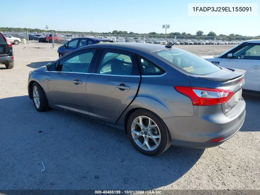 2014 Ford Focus Titanium VIN: 1FADP3J29EL155091 Lot: 40485199