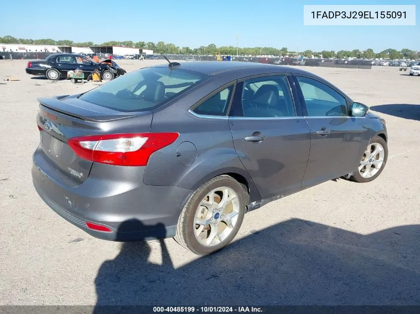 2014 Ford Focus Titanium VIN: 1FADP3J29EL155091 Lot: 40485199