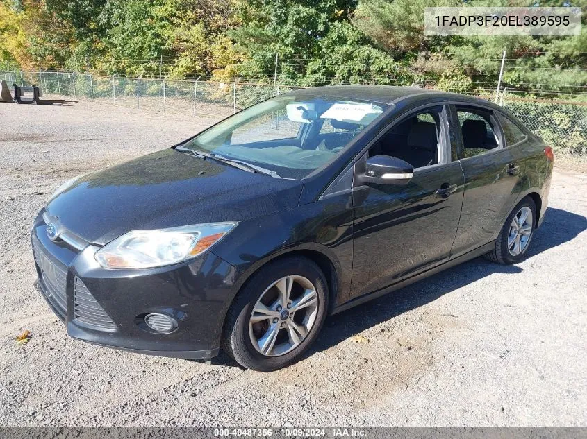 2014 Ford Focus Se VIN: 1FADP3F20EL389595 Lot: 40487356