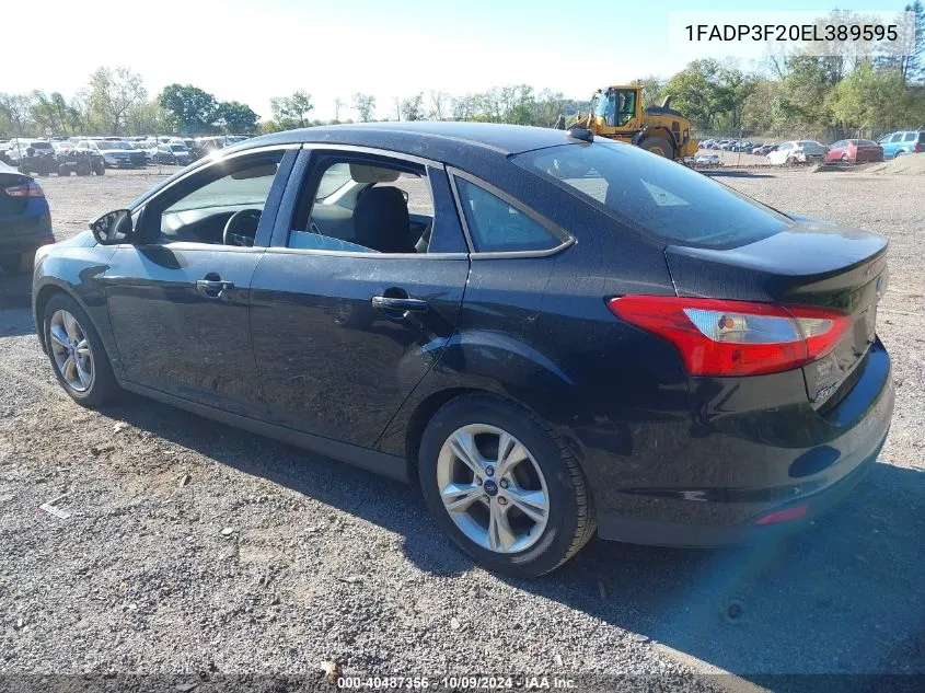 2014 Ford Focus Se VIN: 1FADP3F20EL389595 Lot: 40487356