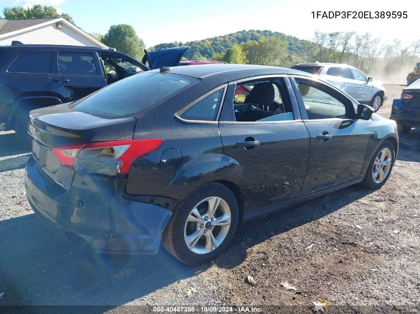 2014 Ford Focus Se VIN: 1FADP3F20EL389595 Lot: 40487356