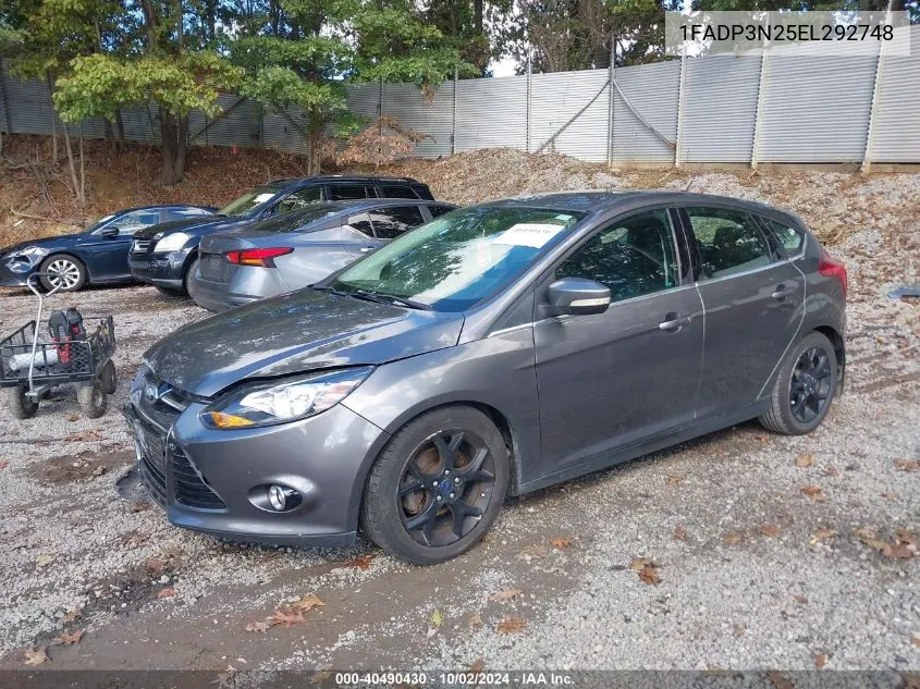 2014 Ford Focus Titanium VIN: 1FADP3N25EL292748 Lot: 40490430