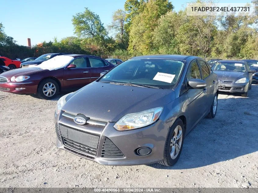 2014 Ford Focus Se VIN: 1FADP3F24EL437731 Lot: 40490568