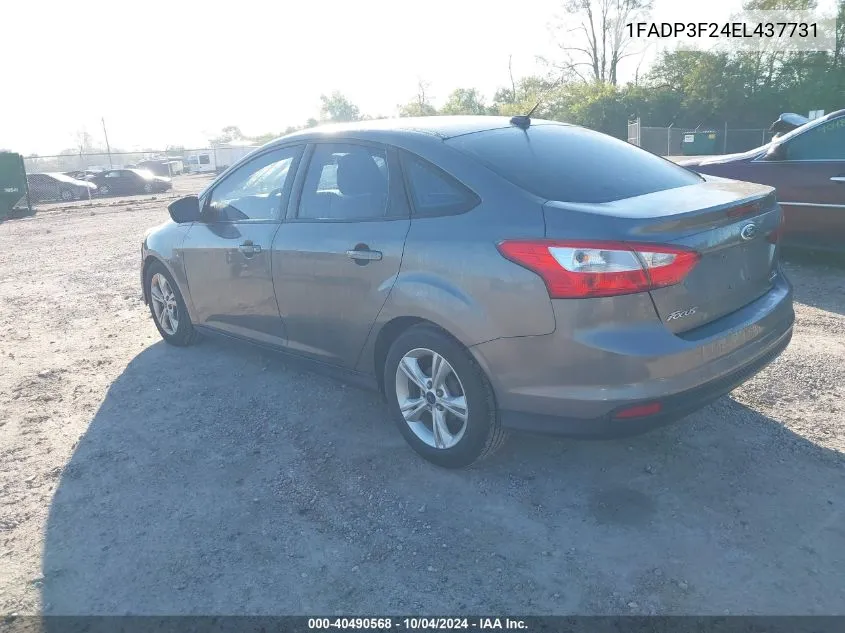 2014 Ford Focus Se VIN: 1FADP3F24EL437731 Lot: 40490568