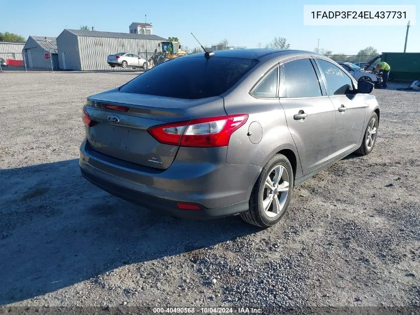 2014 Ford Focus Se VIN: 1FADP3F24EL437731 Lot: 40490568