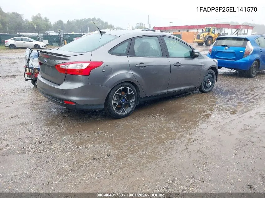 2014 Ford Focus Se VIN: 1FADP3F25EL141570 Lot: 40491750