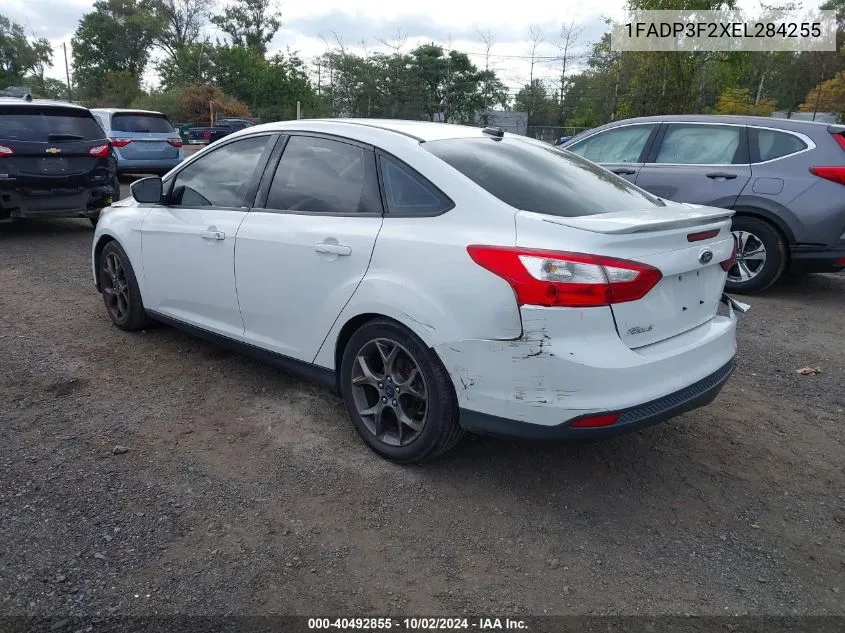 2014 Ford Focus Se VIN: 1FADP3F2XEL284255 Lot: 40492855