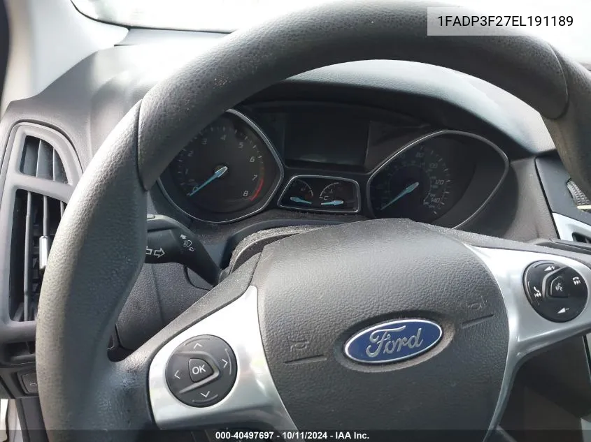 2014 Ford Focus Se VIN: 1FADP3F27EL191189 Lot: 40497697