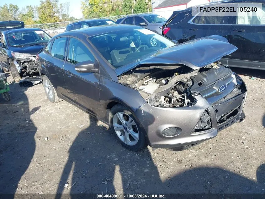 2014 Ford Focus Se VIN: 1FADP3F22EL105240 Lot: 40499001