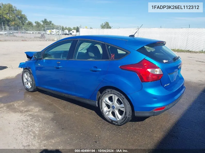 2014 Ford Focus Se VIN: 1FADP3K26EL112312 Lot: 40499184