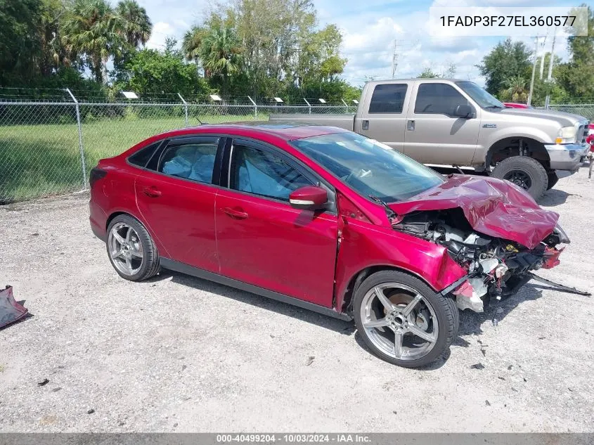 2014 Ford Focus Se VIN: 1FADP3F27EL360577 Lot: 40499204