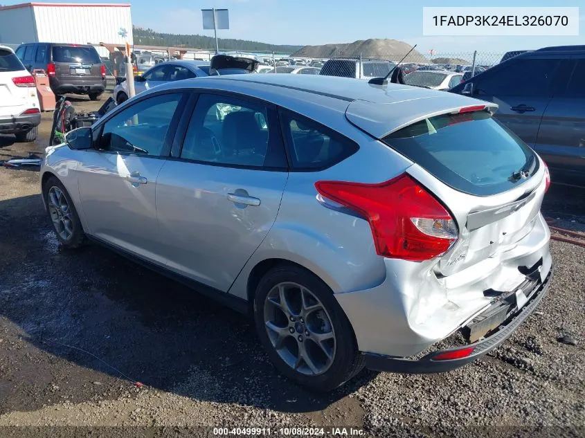 2014 Ford Focus Se VIN: 1FADP3K24EL326070 Lot: 40499911