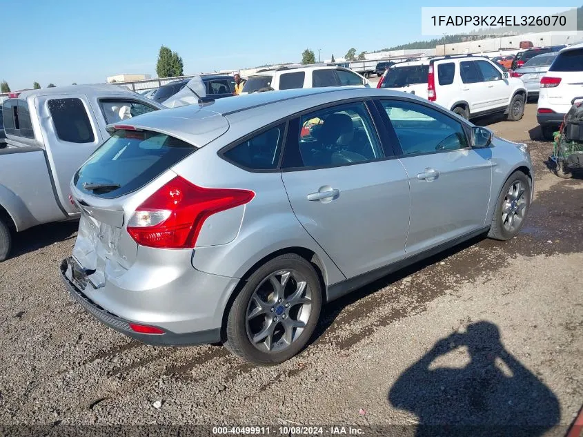 2014 Ford Focus Se VIN: 1FADP3K24EL326070 Lot: 40499911