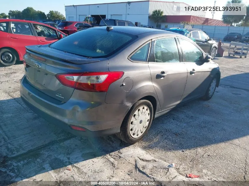 2014 Ford Focus Se VIN: 1FADP3F25EL393951 Lot: 40500200