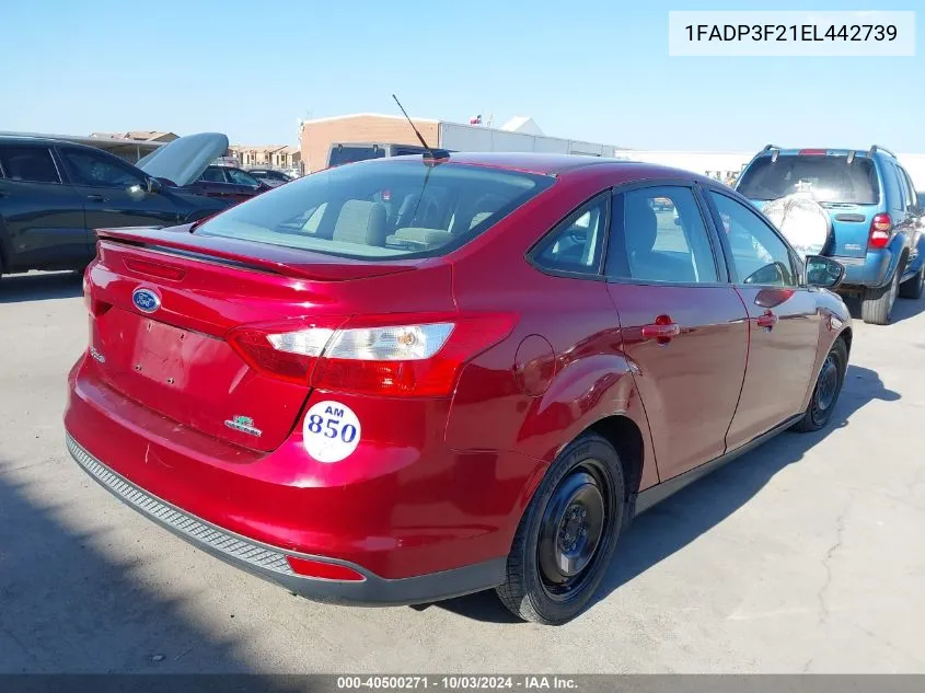 2014 Ford Focus Se VIN: 1FADP3F21EL442739 Lot: 40500271