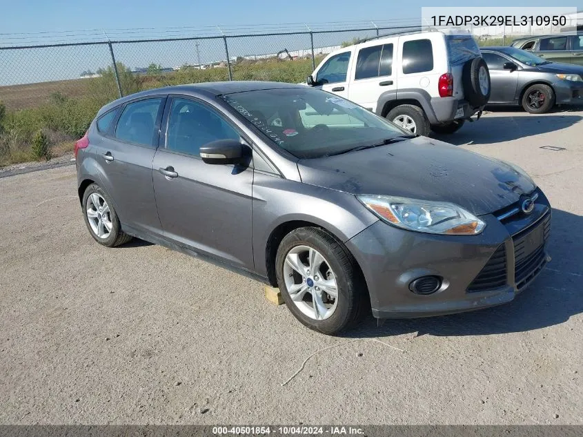 2014 Ford Focus Se VIN: 1FADP3K29EL310950 Lot: 40501854