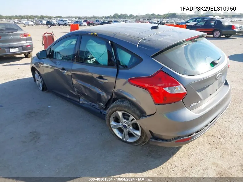 2014 Ford Focus Se VIN: 1FADP3K29EL310950 Lot: 40501854