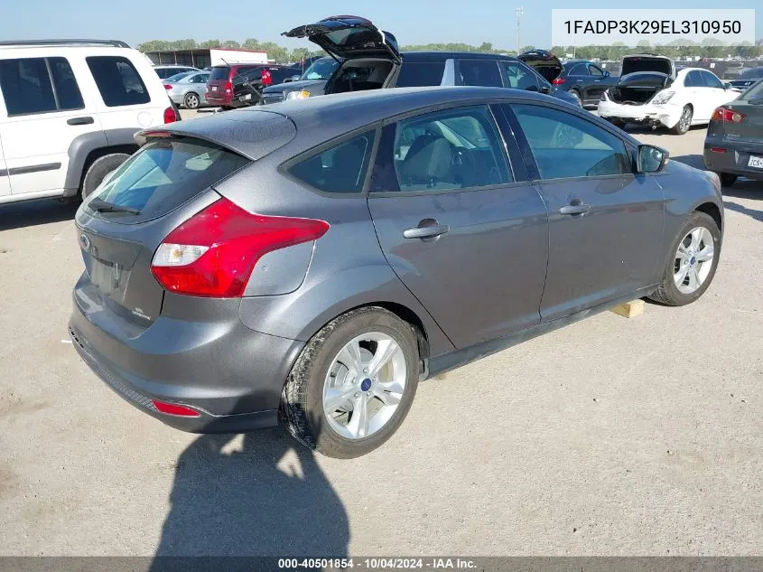 2014 Ford Focus Se VIN: 1FADP3K29EL310950 Lot: 40501854