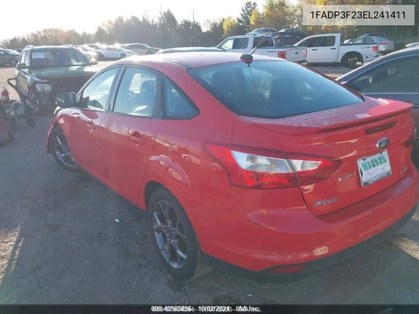 2014 Ford Focus Se VIN: 1FADP3F23EL241411 Lot: 40503856