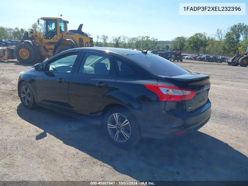 2014 Ford Focus Se VIN: 1FADP3F2XEL232396 Lot: 40507541