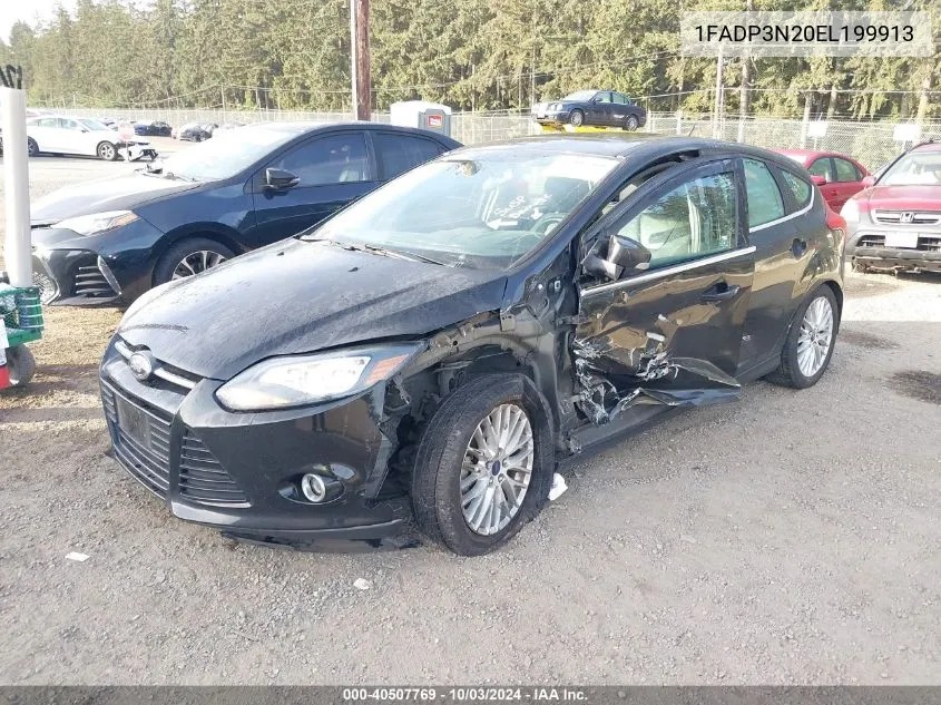 2014 Ford Focus Titanium VIN: 1FADP3N20EL199913 Lot: 40507769