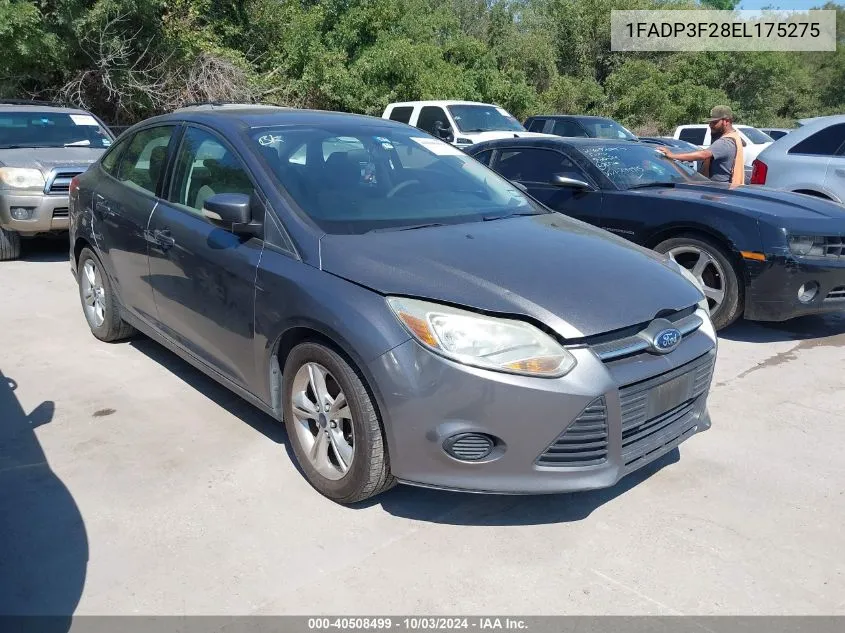 2014 Ford Focus Se VIN: 1FADP3F28EL175275 Lot: 40508499