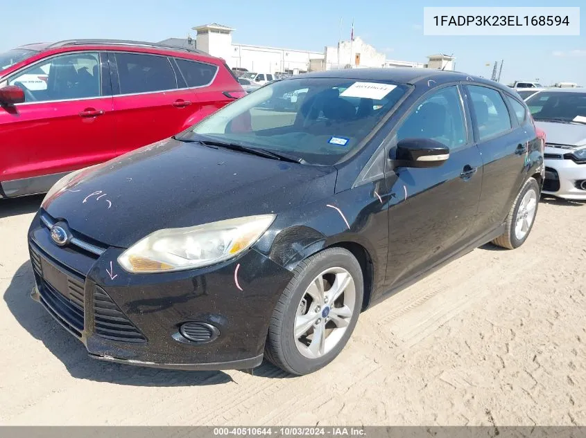 2014 Ford Focus Se VIN: 1FADP3K23EL168594 Lot: 40510644