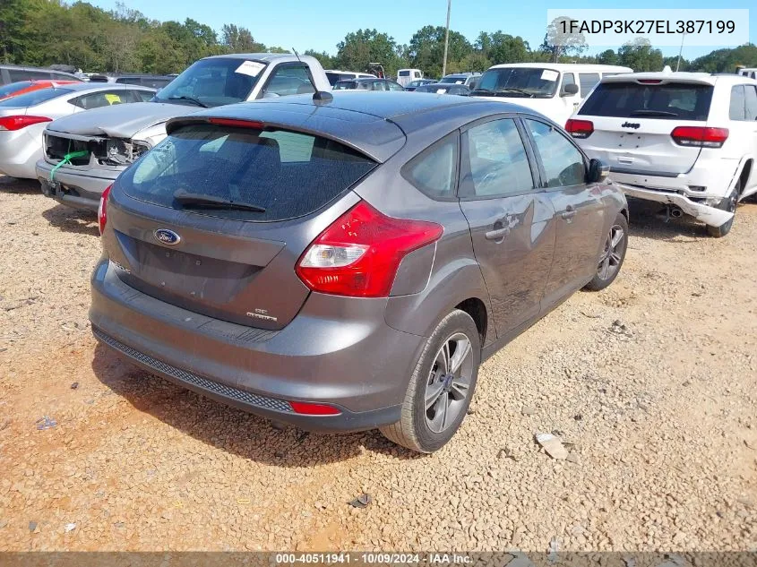 2014 Ford Focus Se VIN: 1FADP3K27EL387199 Lot: 40511941