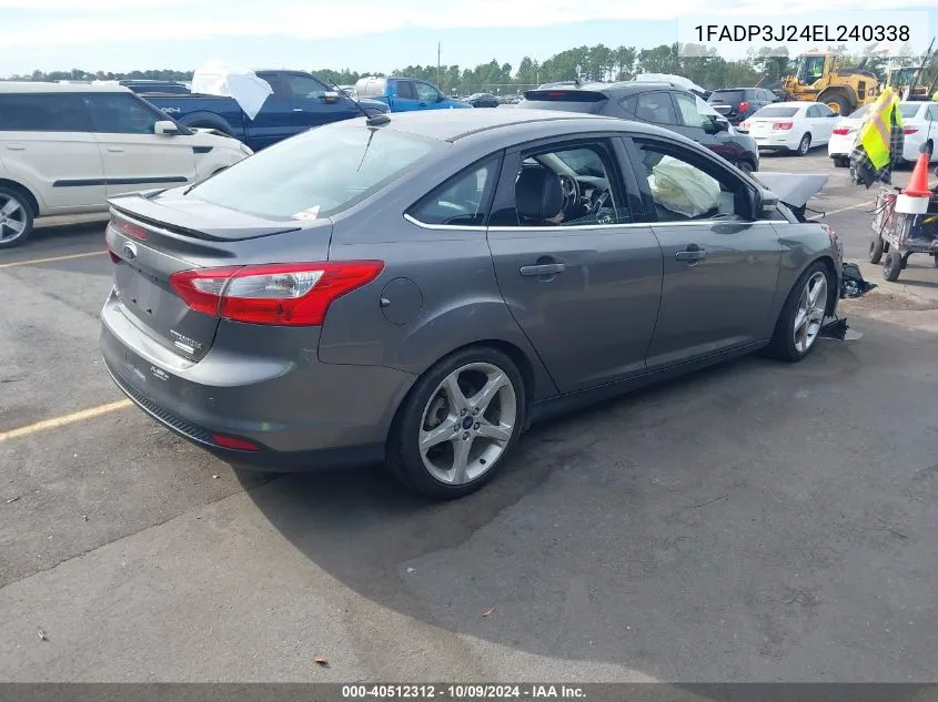 2014 Ford Focus Titanium VIN: 1FADP3J24EL240338 Lot: 40512312