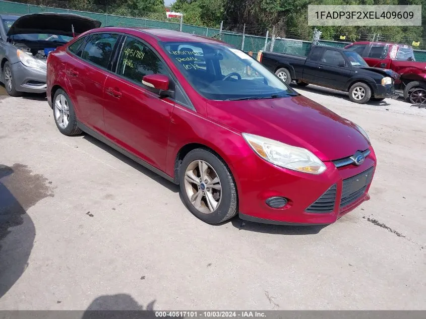 2014 Ford Focus Se VIN: 1FADP3F2XEL409609 Lot: 40517101