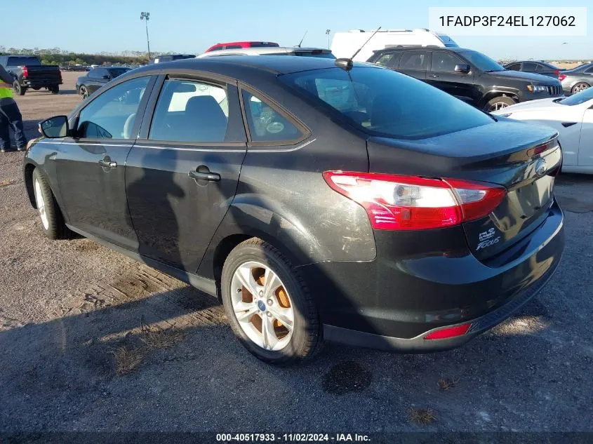 2014 Ford Focus Se VIN: 1FADP3F24EL127062 Lot: 40517933