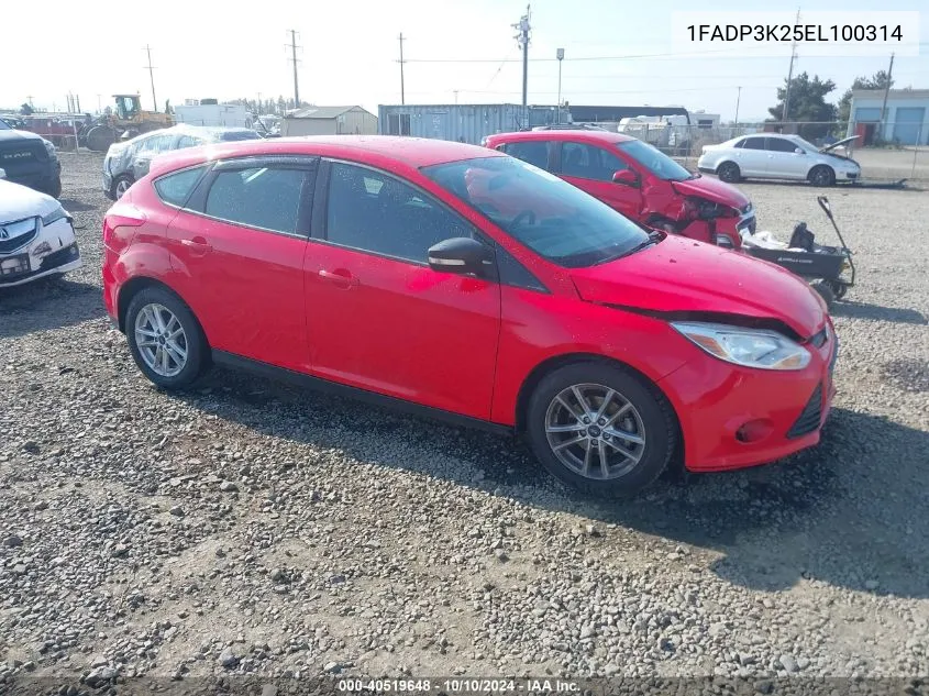 2014 Ford Focus Se VIN: 1FADP3K25EL100314 Lot: 40519648