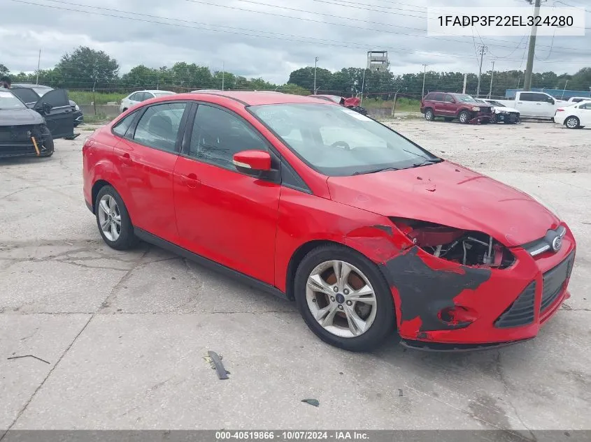 2014 Ford Focus Se VIN: 1FADP3F22EL324280 Lot: 40519866