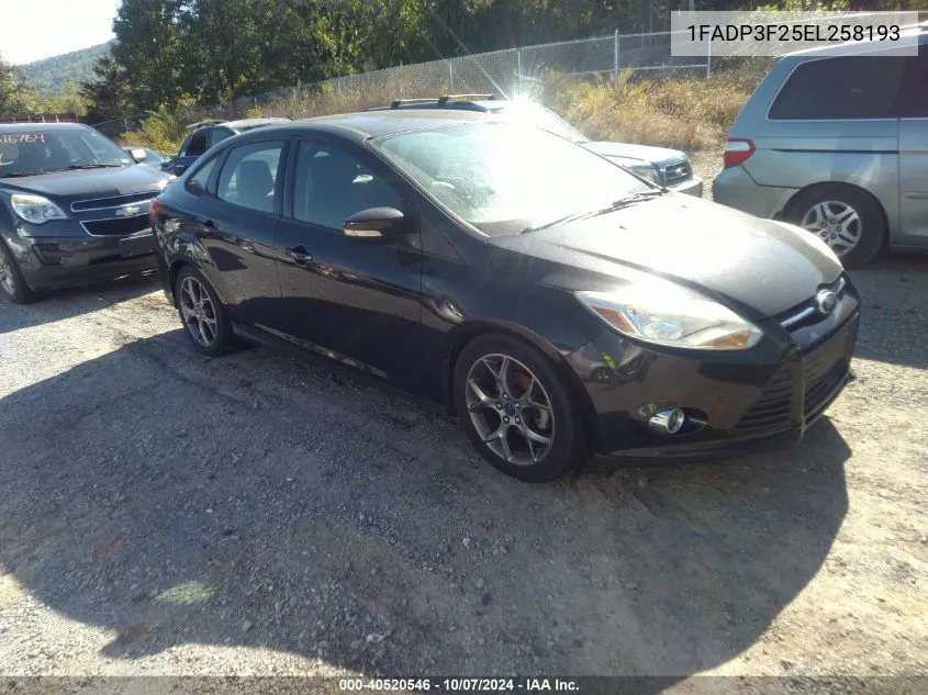 2014 Ford Focus Se VIN: 1FADP3F25EL258193 Lot: 40520546