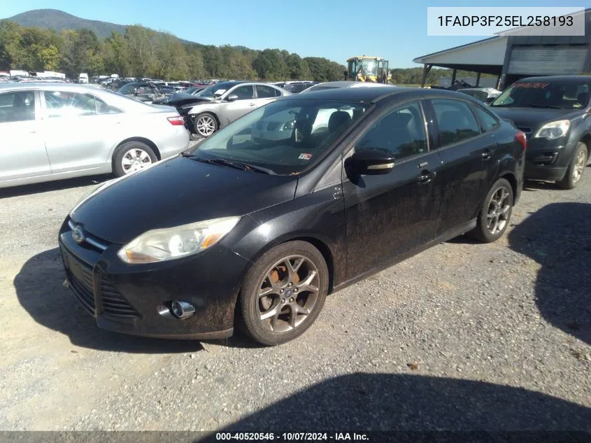 2014 Ford Focus Se VIN: 1FADP3F25EL258193 Lot: 40520546