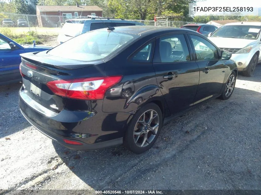 2014 Ford Focus Se VIN: 1FADP3F25EL258193 Lot: 40520546