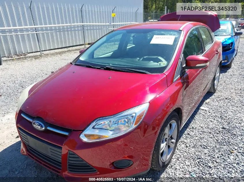 2014 Ford Focus Se VIN: 1FADP3F25EL345320 Lot: 40525503