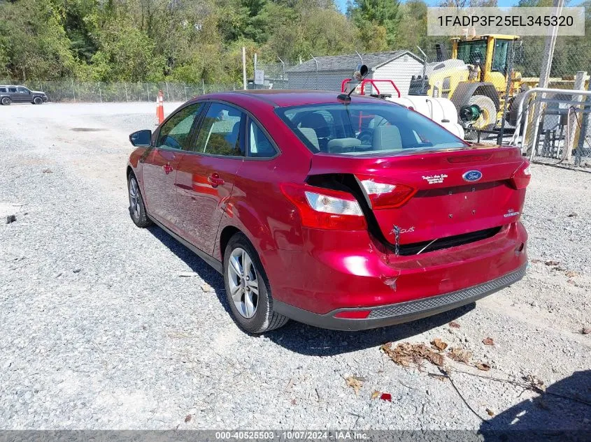 2014 Ford Focus Se VIN: 1FADP3F25EL345320 Lot: 40525503