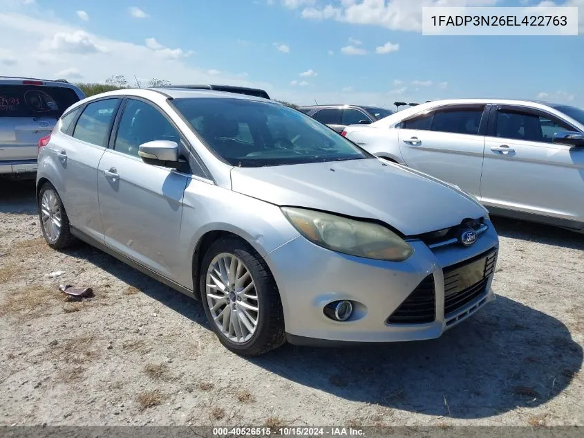 2014 Ford Focus Titanium VIN: 1FADP3N26EL422763 Lot: 40526515