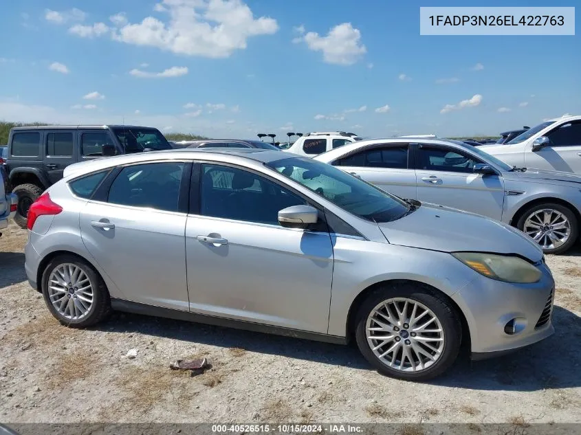 2014 Ford Focus Titanium VIN: 1FADP3N26EL422763 Lot: 40526515