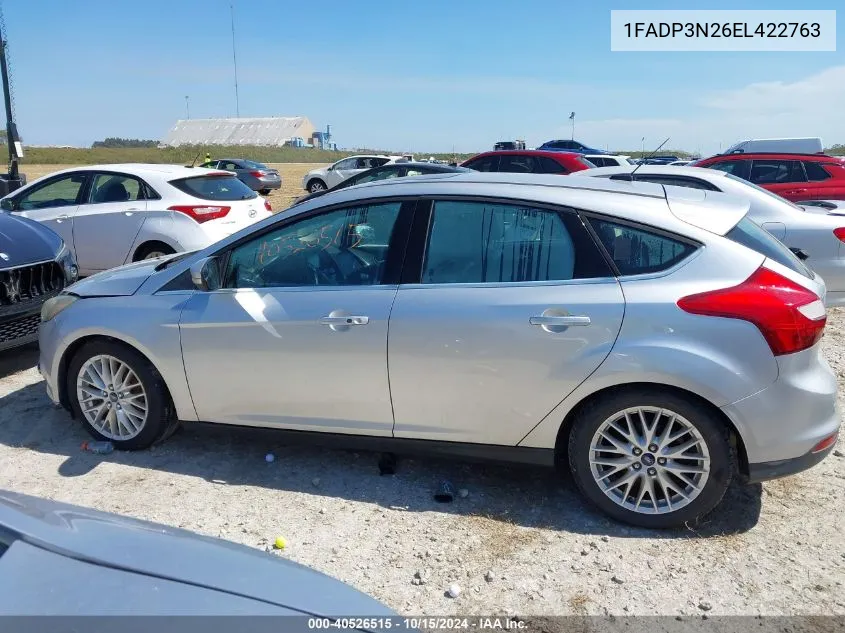 2014 Ford Focus Titanium VIN: 1FADP3N26EL422763 Lot: 40526515