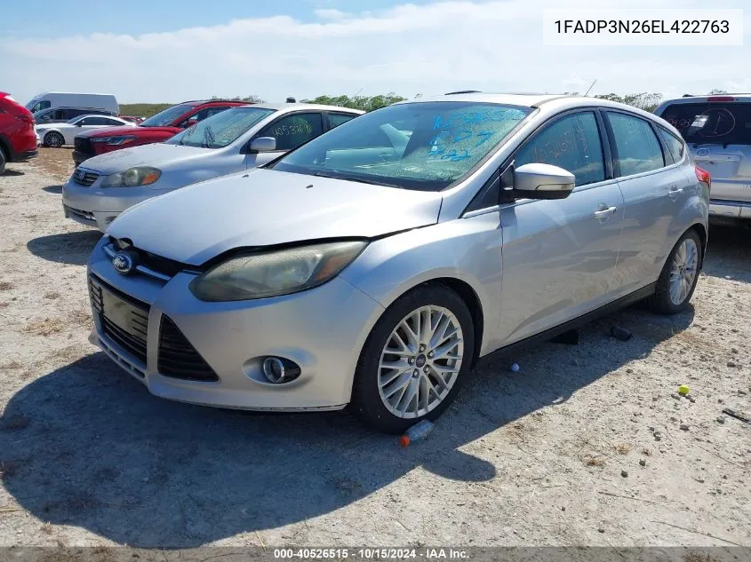 2014 Ford Focus Titanium VIN: 1FADP3N26EL422763 Lot: 40526515