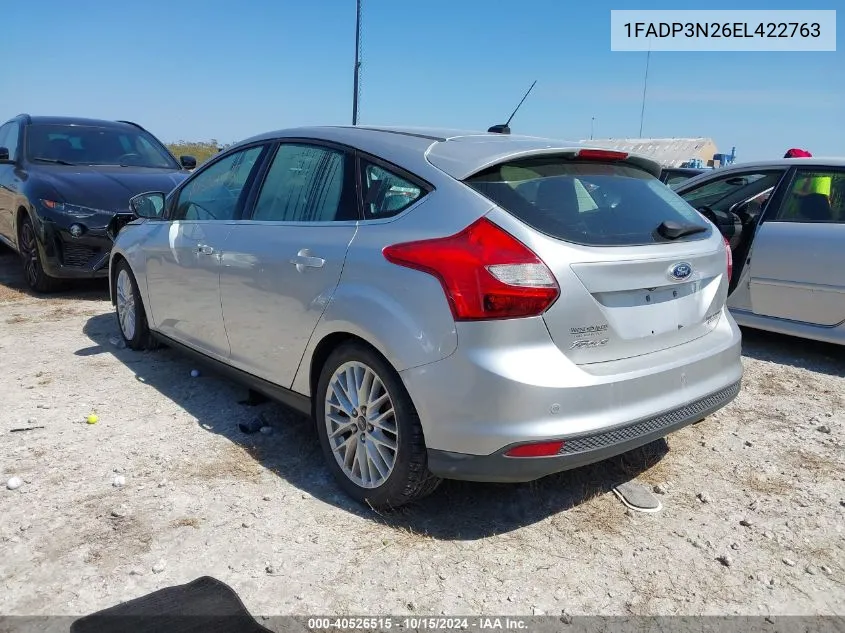 2014 Ford Focus Titanium VIN: 1FADP3N26EL422763 Lot: 40526515