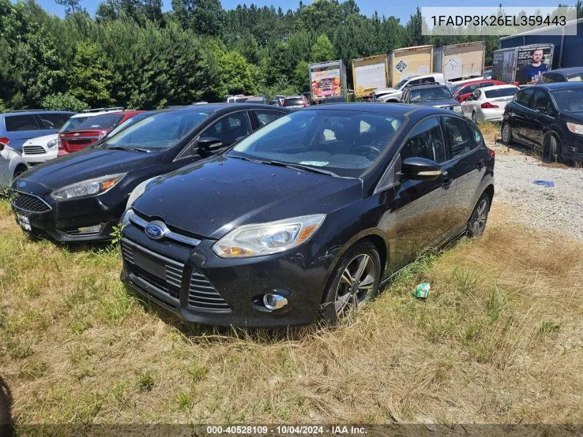 2014 Ford Focus VIN: 1FADP3K26EL359443 Lot: 40528109