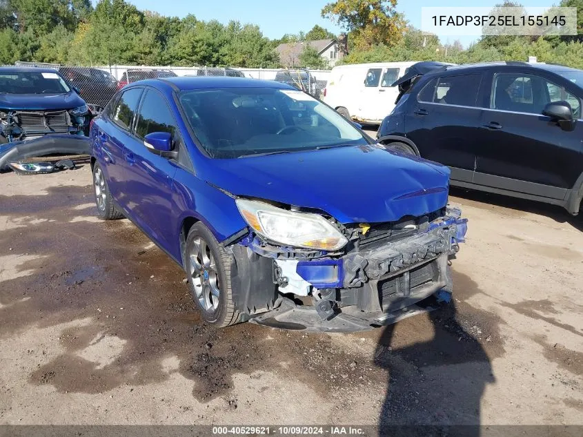 2014 Ford Focus Se VIN: 1FADP3F25EL155145 Lot: 40529621