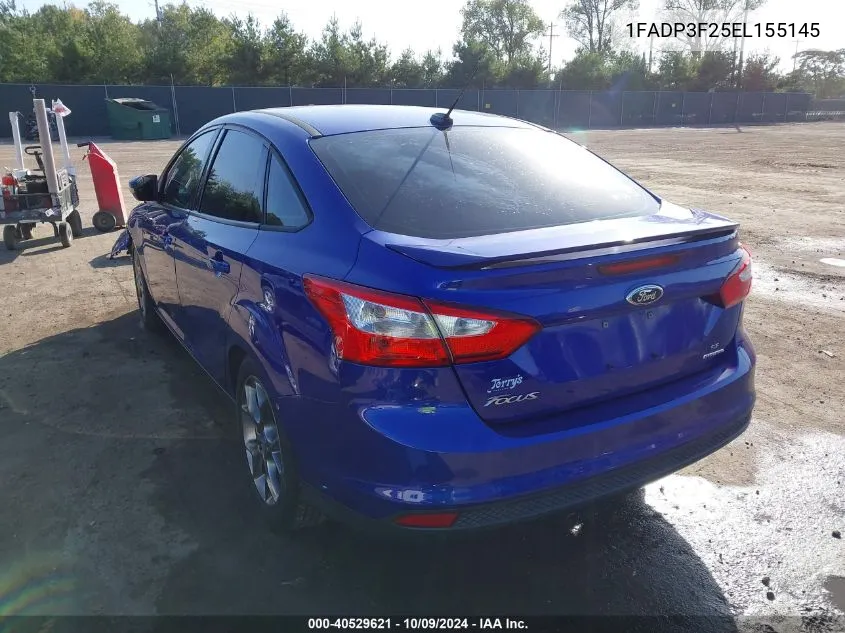 2014 Ford Focus Se VIN: 1FADP3F25EL155145 Lot: 40529621