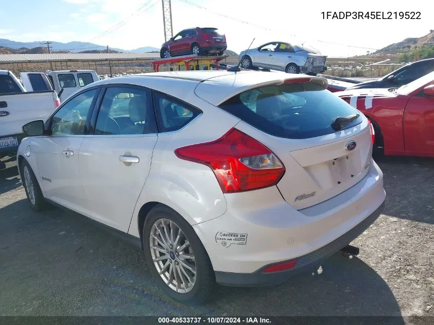 2014 Ford Focus Electric VIN: 1FADP3R45EL219522 Lot: 40533737