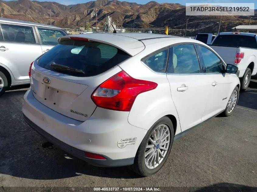 2014 Ford Focus Electric VIN: 1FADP3R45EL219522 Lot: 40533737