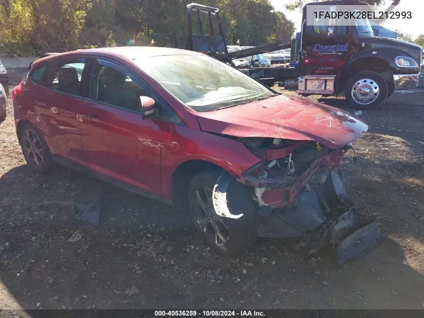 2014 Ford Focus Se VIN: 1FADP3K28EL212993 Lot: 40536259