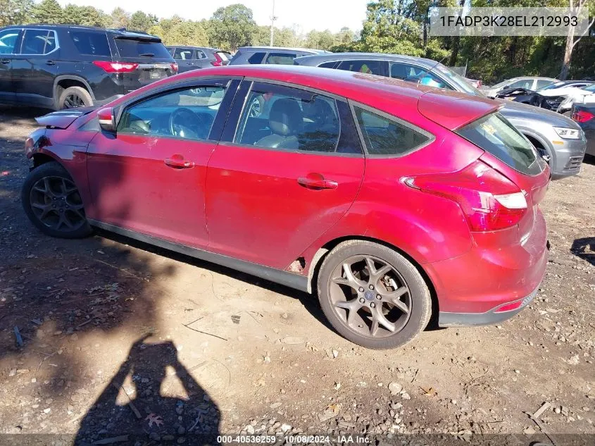 2014 Ford Focus Se VIN: 1FADP3K28EL212993 Lot: 40536259